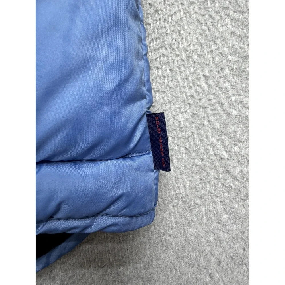 Polo Jeans Co Ralph Lauren Vest‎ Mens Medium Blue Quilted Snap Puffer Outdoor